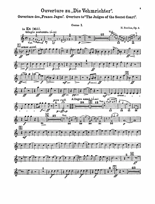 Horn 1, 2, 3, 4, (E♭, D)