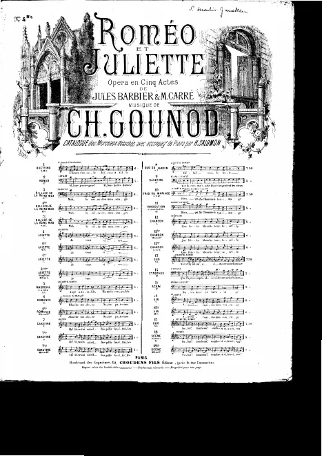 Complete Score (, transposed)