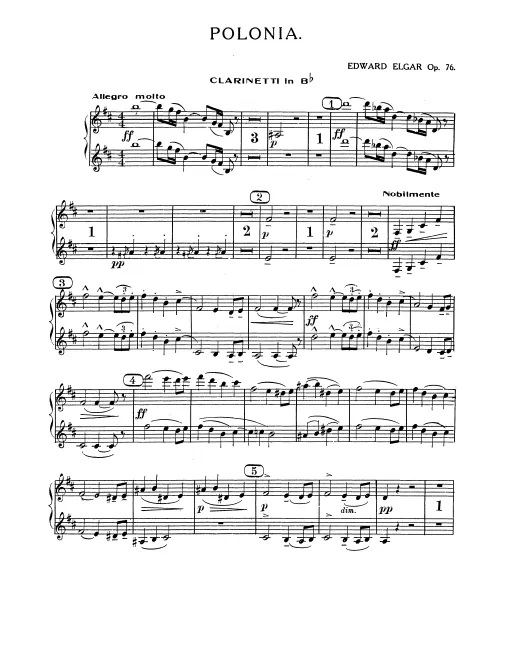 Clarinet 1/2, Bass Clarinet (B♭)