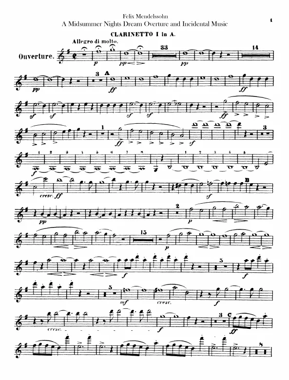 Clarinet 1, 2 (A/B♭/C)