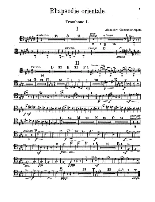 Trombone 1, 2, 3, Tuba