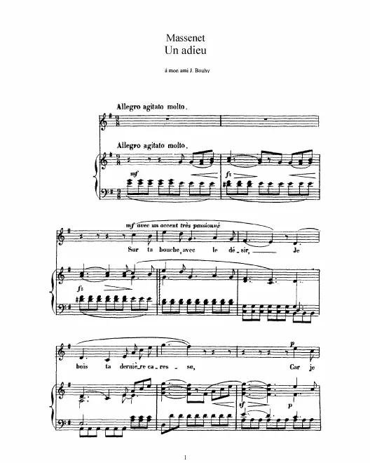Complete Score (E minor: high voice and piano)
