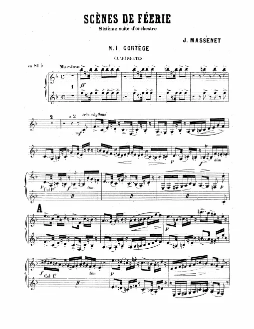 Clarinet 1/2 (A/B), Piccolo Clarinet (E)
