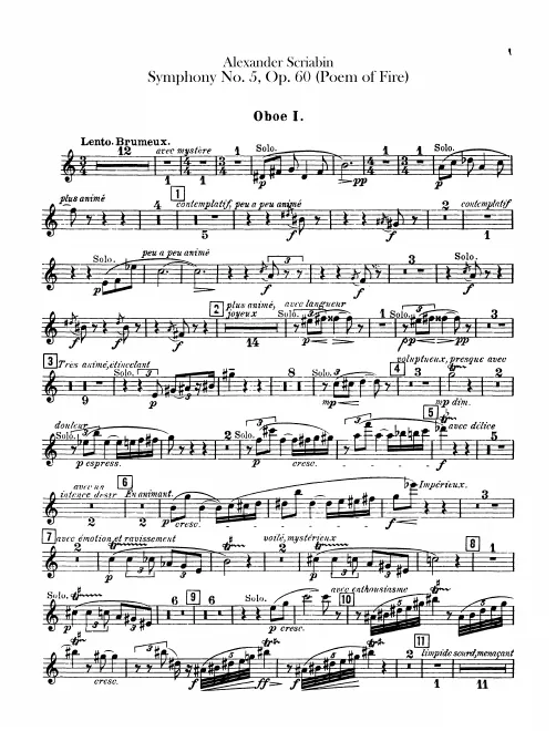 Oboe 1, 2, 3, English Horn