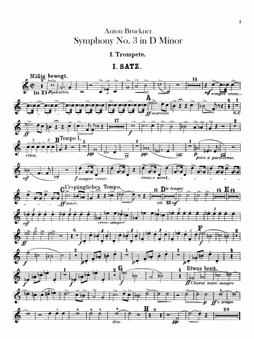 Trumpet 1 (F/E/E♭/D/D♭)