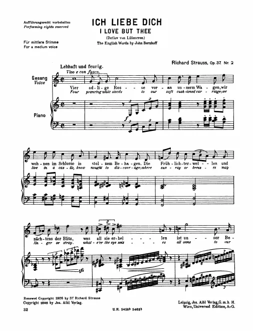 Complete Score (Medium Voice, transposed to C major)