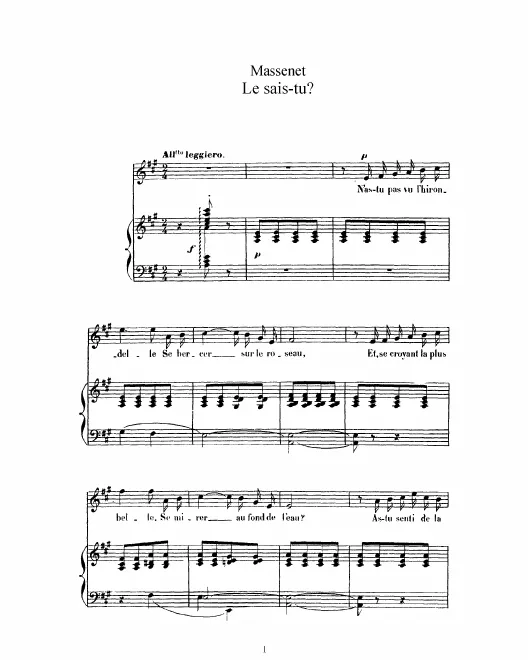 Complete Score (A major, high voice)