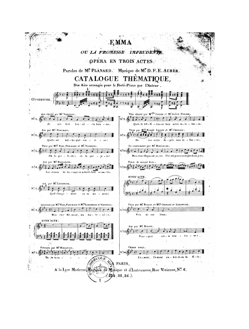 No.10, Le compliment. Air: "Monsieur Raymond" (Act II, No.10a)