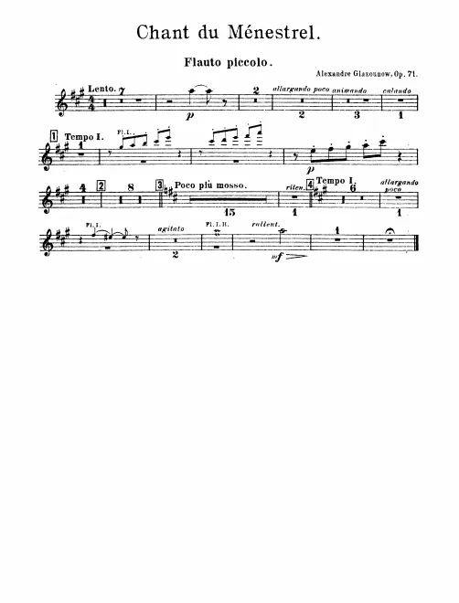 Piccolo, Flute 1, 2