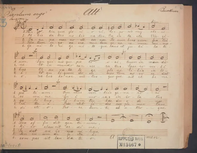 3. Tantum ergo in B♭ major - Incomplete Parts (missing Soprano)