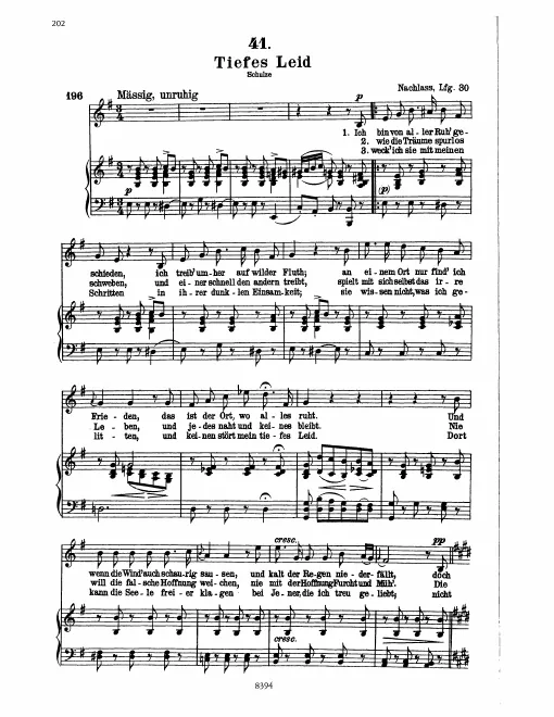 Complete Score (Original / High Voice, E major)