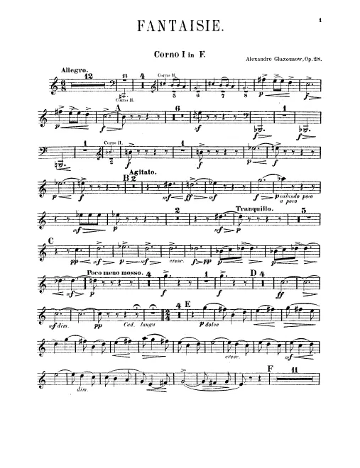 Horn 1, 2, 3, 4, 5, 6 (F)