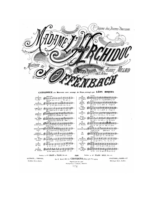 No.2, Couplets du voyage de noce: "Où je vais j'n en savons rien, Dame!" (Act I, No.3)