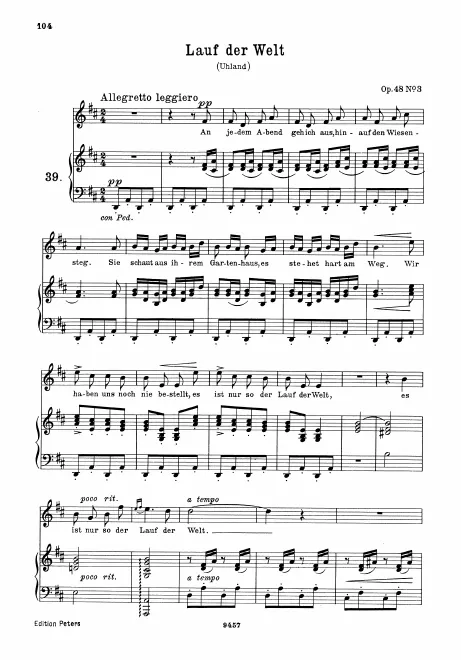 Complete Score (original / high key, D major)