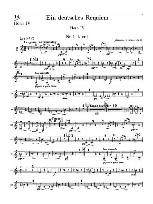 Horn 4 (C basso, F, B♭ basso, E)