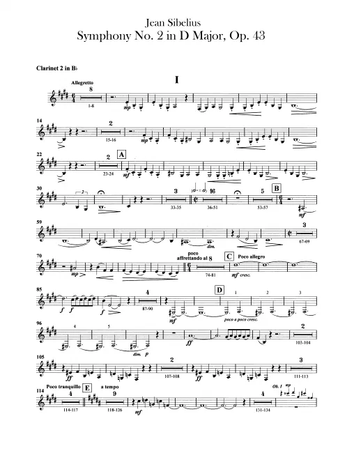 Clarinet 2 (B transposed)