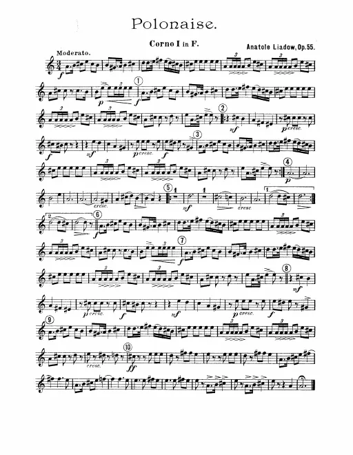 Horn 1, 2, 3, 4 (F)