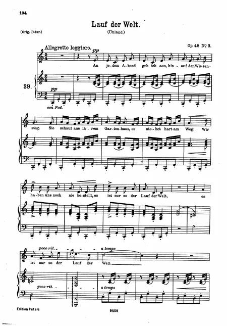 Complete Score (low key, C major)
