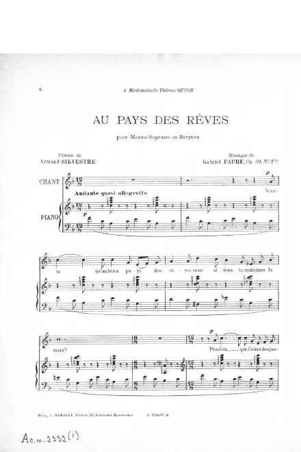 Complete Score (Transposed to F major for medium/low voice)
