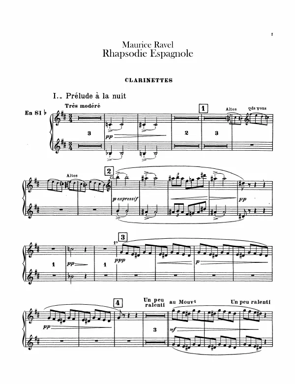 Clarinets 1/2, Bass Clarinet (B♭, A)