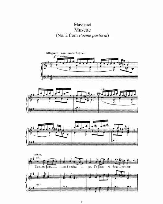 Complete Score (E minor, high voice)