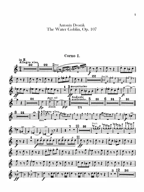 Horn 1, 2, 3, 4 (E, E♭, F)