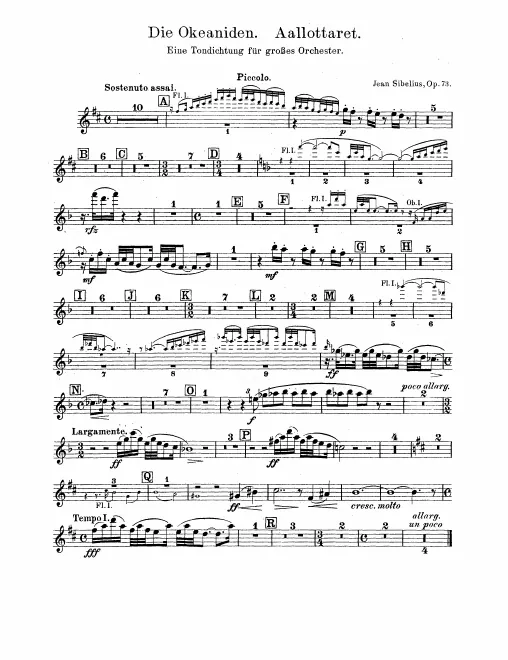 Piccolo, Flute 1, 2