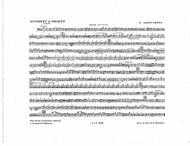 Basses (Tuba) (B♭), Contrabasses (Tuba) (E♭, B♭)