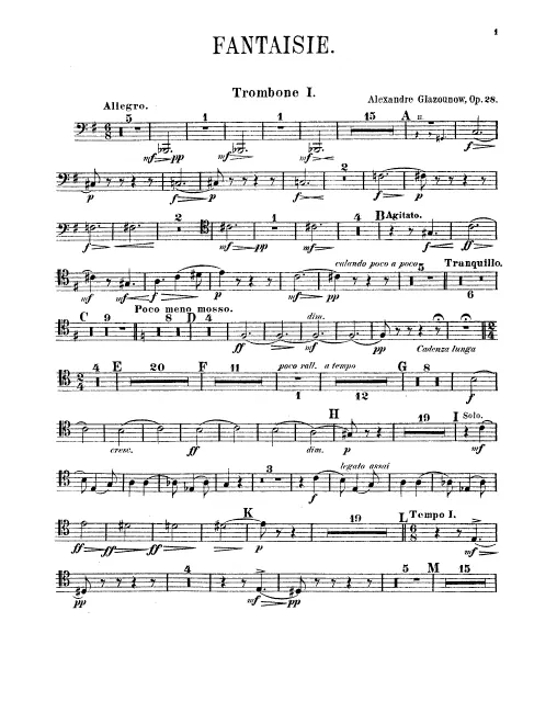 Trombone 1, 2, 3, Tuba