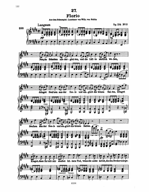 Complete Score (Original / High Voice, E major)
