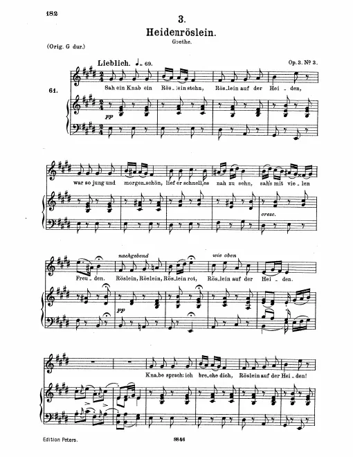 Complete Score (medium voice, transposed to E major)