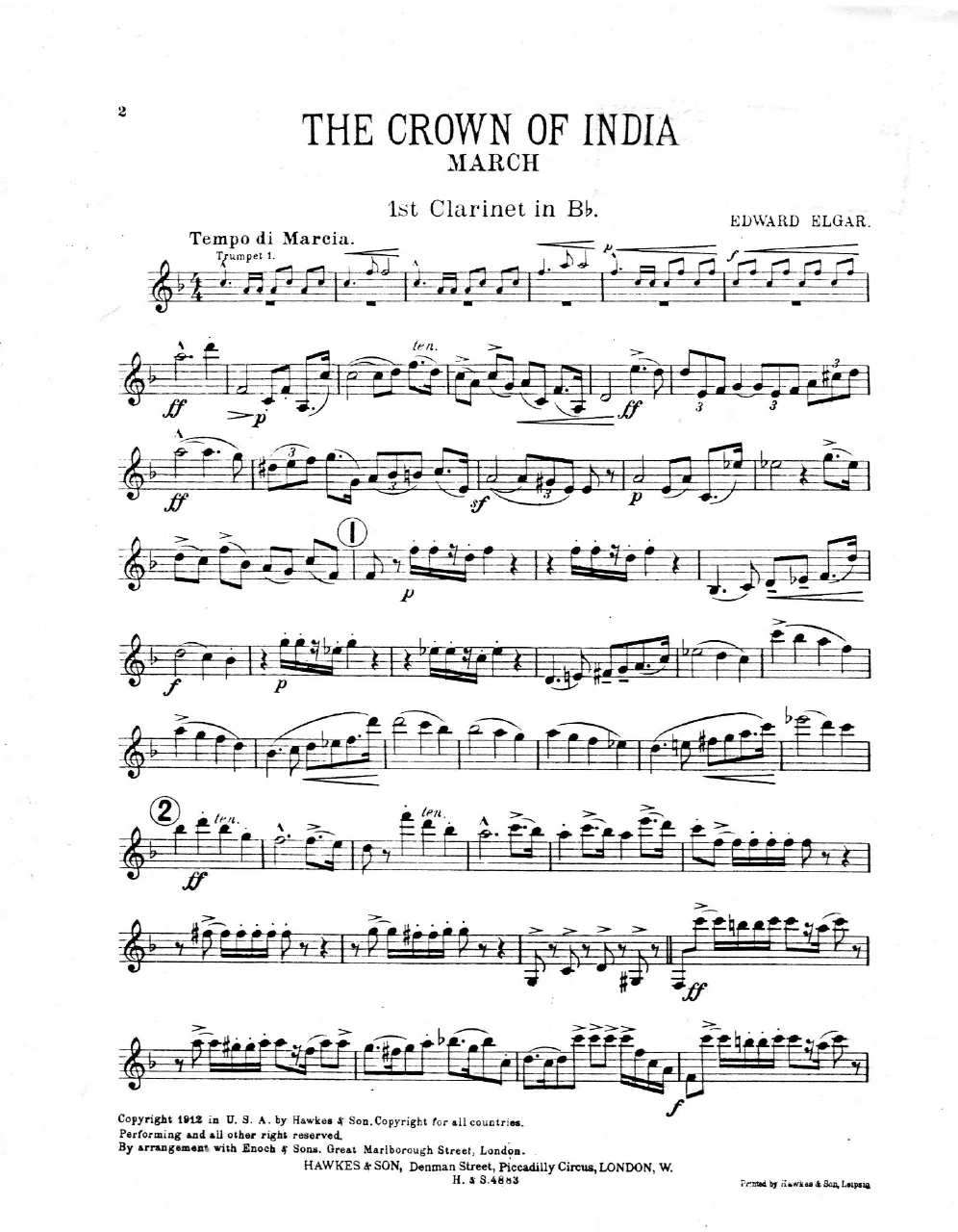 Clarinets 1, 2 (B♭)