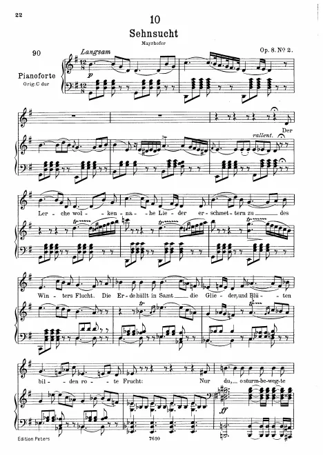 Complete Score (Low voice, transposed to )