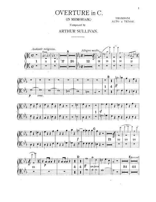 Trombone 1/2 (Alto/Tenor), 3 (Bass), Ophicleide