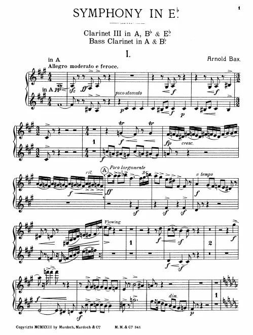 Clarinet 3 (A/B/E)/Bass Clarinet (A/B)