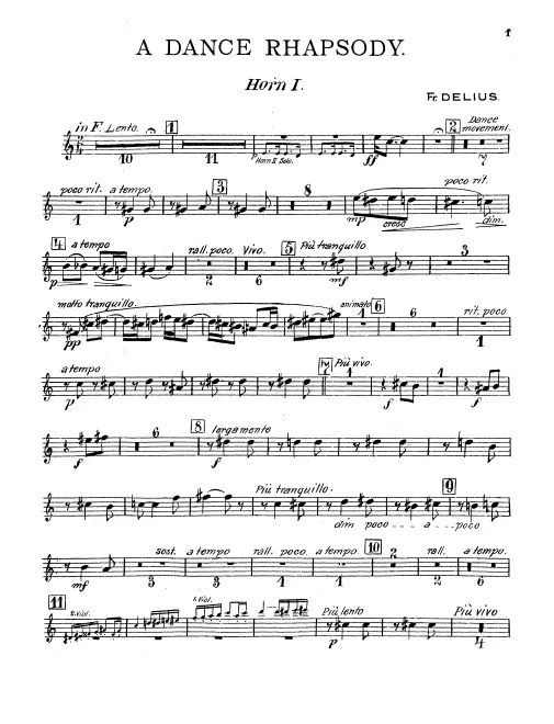 Horn 1, 2, 3, 4, 5, 6 (F)