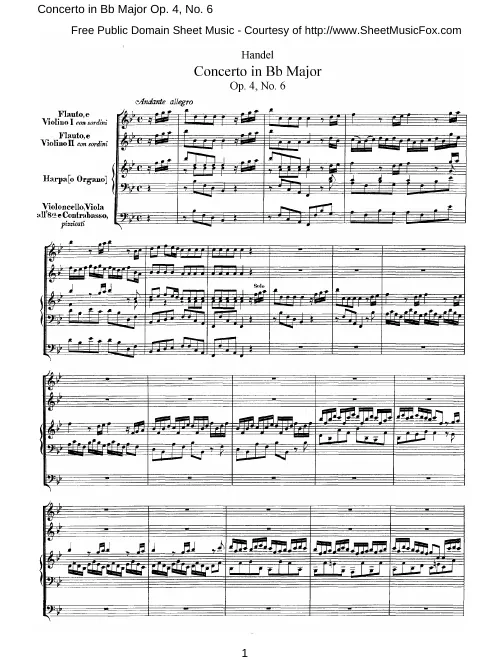 Concerto No.6 in B♭ major, HWV 294