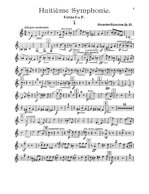 Horn 1, 2, 3, 4 (F)