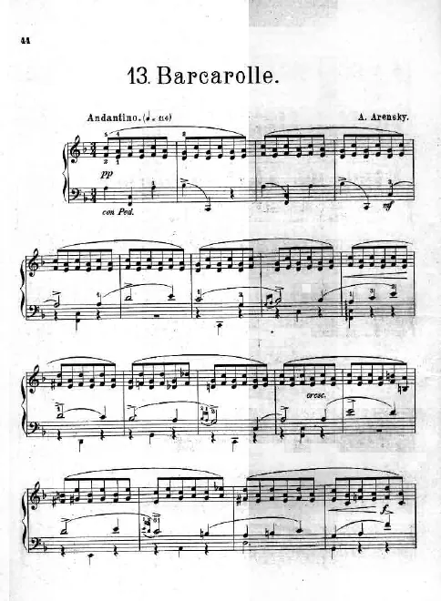 11. Barcarolle in F major