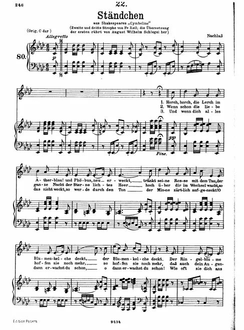 Complete Score (low voice, transposed to A♭ major)