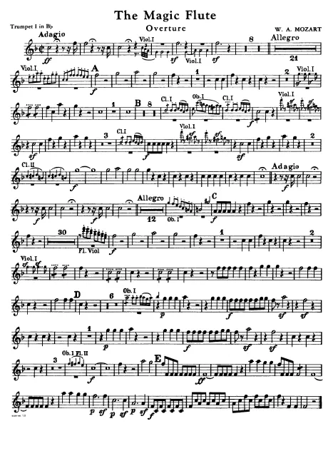 Trumpet 1, 2 (B♭-transposed, E♭)