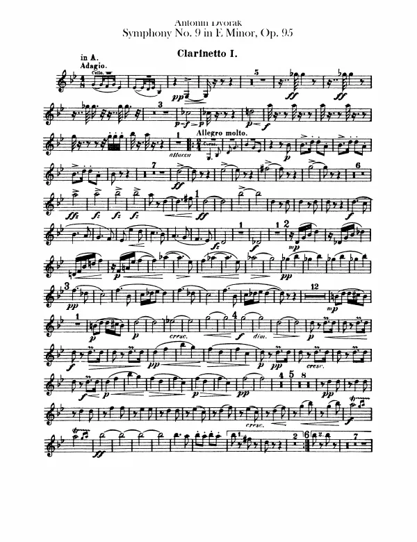 Clarinets 1, 2 (A, B♭)