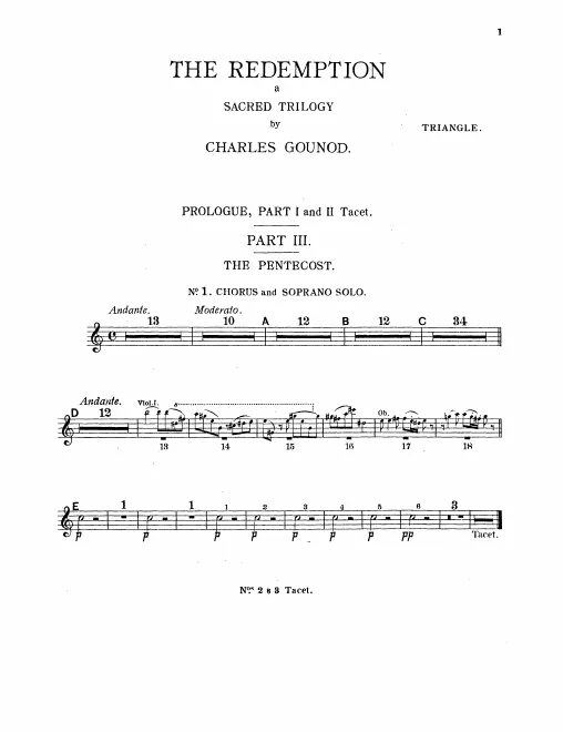 Triangle, Bass Drum/Cymbals/Tam-Tam