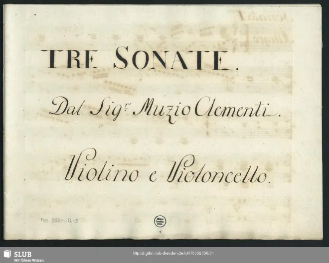Violin & Cello score