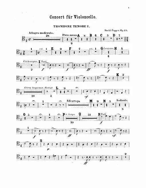 Trombone 1, 2, 3, Tuba