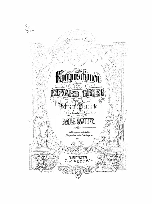 Piano score, violin part