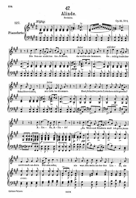 Complete Score (Original / High Voice, A major)