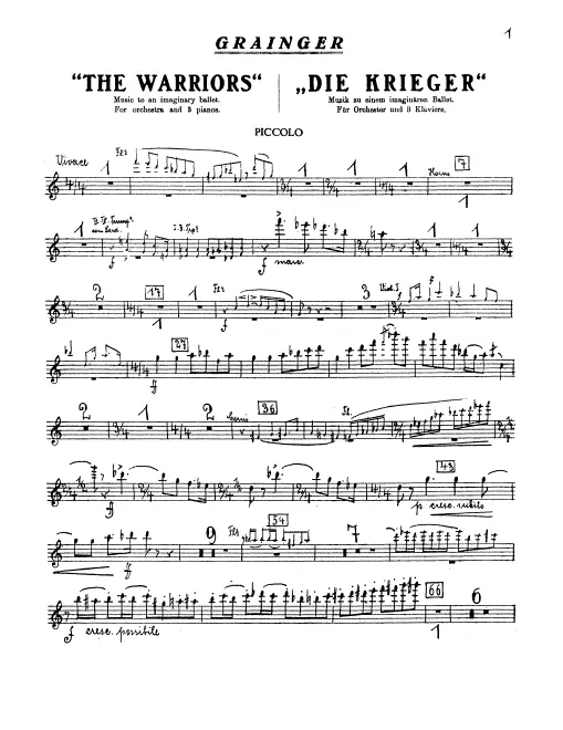 Piccolo, Flute 1, 2
