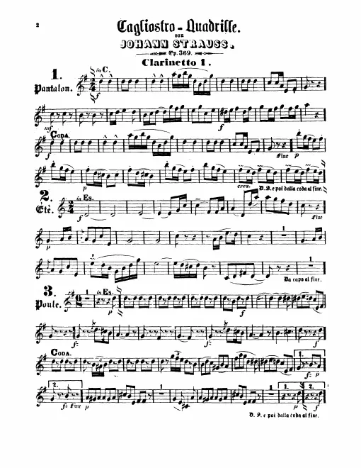 Clarinet 1 (C/E♭), 2 (C/B♭)