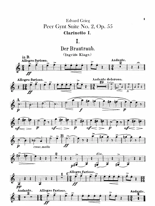 Clarinet 1, 2 (B♭/C/A)
